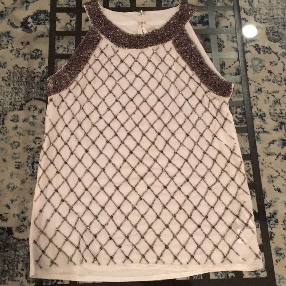 NWT Halter neck beaded tank top